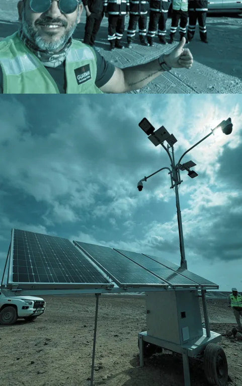 Poste vigilante solar de Techman Security